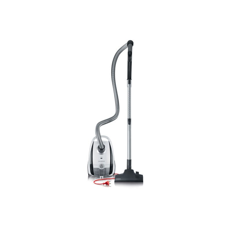 SEVERIN stofzuiger S'Power snowlight BC 7035, HEPA-filter, 750 Watt, wit/grijs